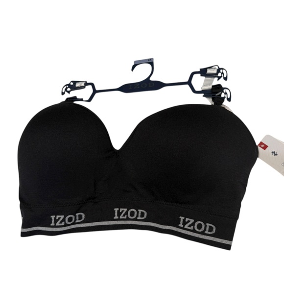 Izod Black Strapless Bra with Logo Band SET OF TWO - NEW - Picture 1 of 7